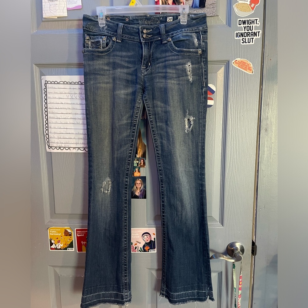 Bedazzled miss me jeans